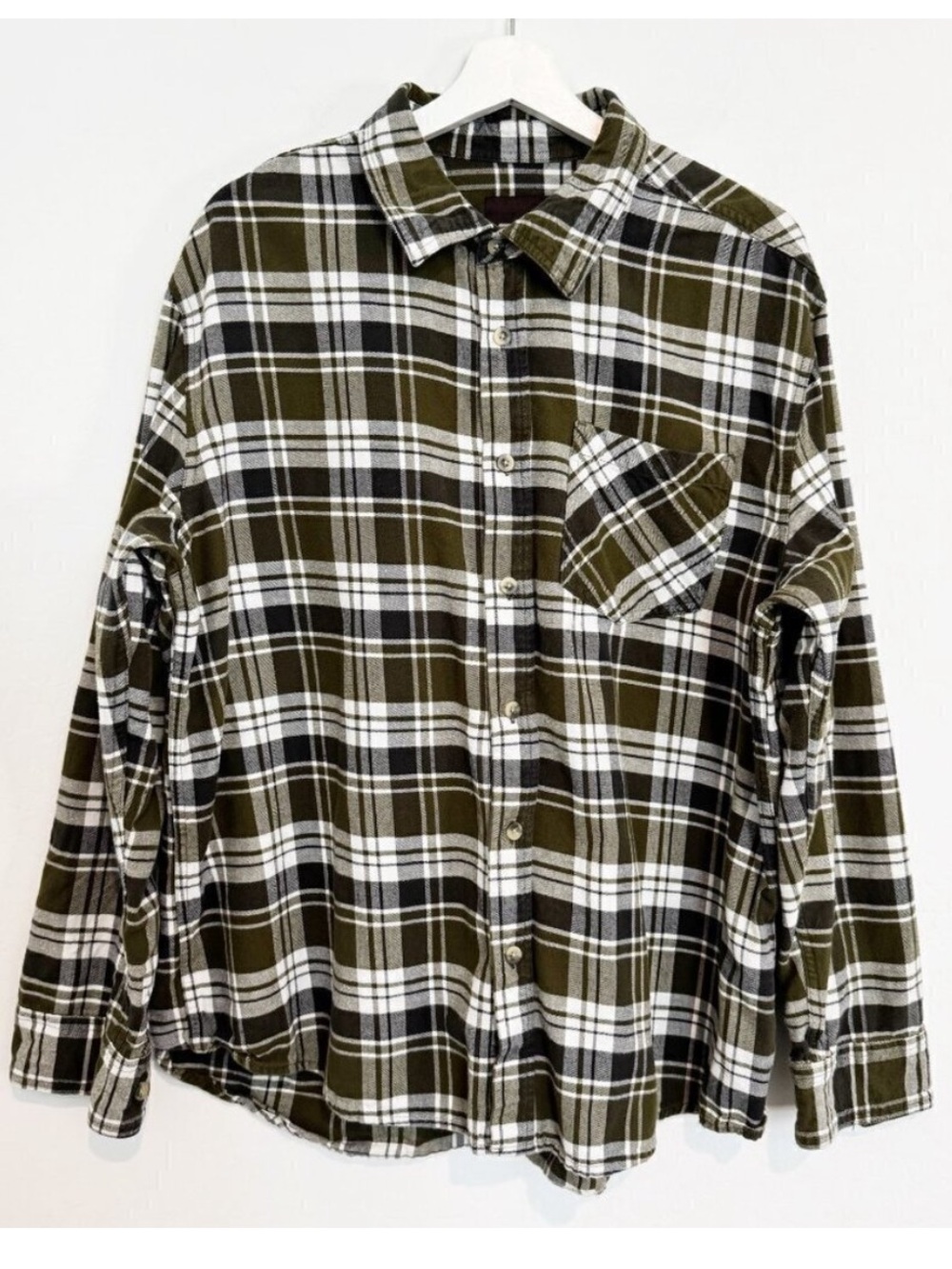 CQR Plaid Button Up Flannel Mens Shirt Outdoor Country Preppy Rodeo Western XL